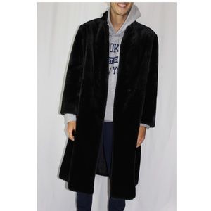Jacques Saint Laurent Black Fur Coat